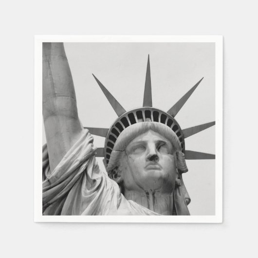 Schwarz-Weiß-Freiheitsstatue Serviette (Vorderseite)