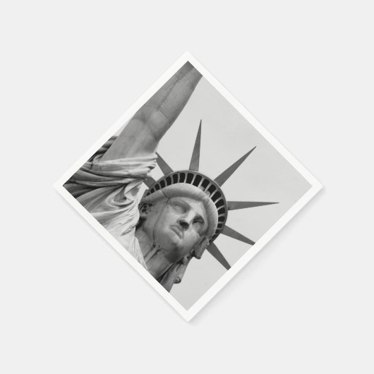 Schwarz-Weiß-Freiheitsstatue Serviette (Ecke)