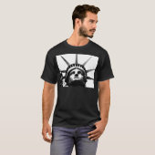 Schwarz-Weiß-Freiheitsstatue T-Shirt (Vorne ganz)