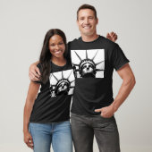 Schwarz-Weiß-Freiheitsstatue T-Shirt (Unisex)