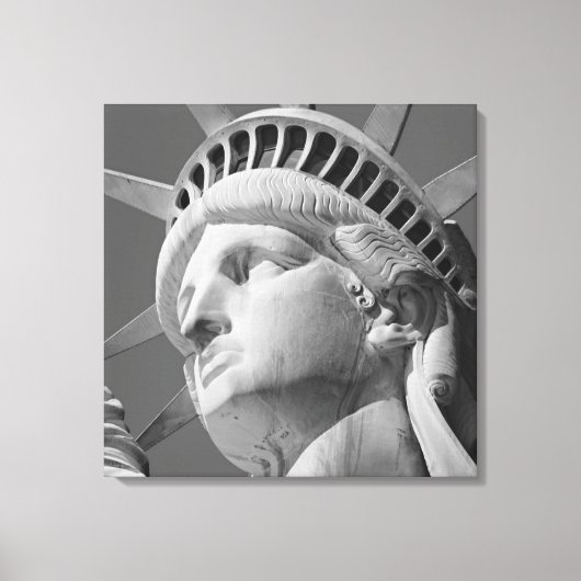 Schwarz-Weiß-Freiheitsstatue ummantelte Leinwand (Vorderseite)