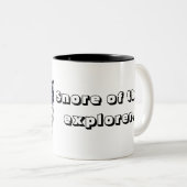 Schwarz & Weiß Frenchie Snore Explorer Zweifarbige Tasse (VorderseiteRechts)