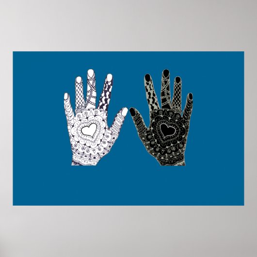 Schwarz-Weiß-Freundschaft Poster (Vorne)