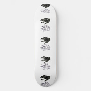 Schwarz-Weiß-Freundschaft Skateboard