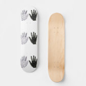 Schwarz-Weiß-Freundschaft Skateboard (Vorderseite)