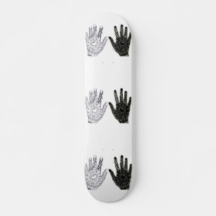 Schwarz-Weiß-Freundschaft Skateboard