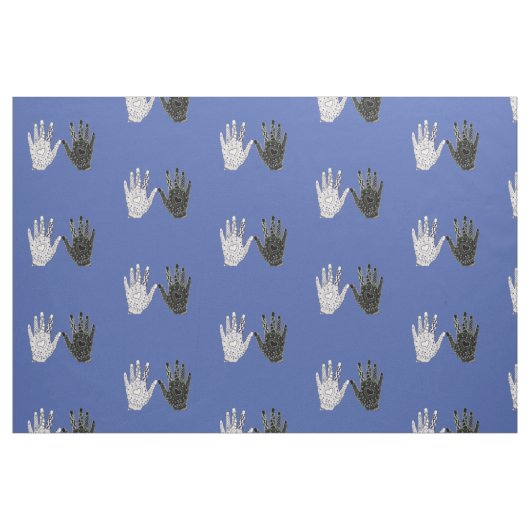 Schwarz-Weiß-Freundschaft Stoff (Fat Quarter (45,7 x 55,9 cm))