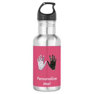 Schwarz-Weiß-Freundschaft Trinkflasche