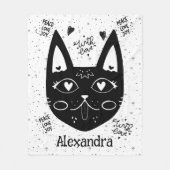 Schwarz-Weiß-Friede, Liebe, Freude an der Mama der Fleecedecke (Vorderseite)