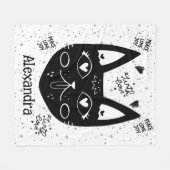 Schwarz-Weiß-Friede, Liebe, Freude an der Mama der Fleecedecke (Vorderseite (Horizontal))