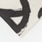 Schwarz-Weiß-Friedensschild-Fleecedecke Fleecedecke (Ecke)