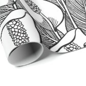 Schwarz-Weiß-Friedensstift Geschenkpapier (Rolleneckpunkt)