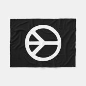 Schwarz-Weiß-Friedenssymbol Fleecedecke (Vorderseite (Horizontal))