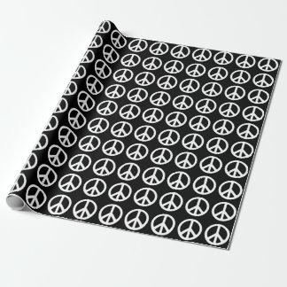 Schwarz-weiß-Friedenssymbol-Muster Geschenkpapier