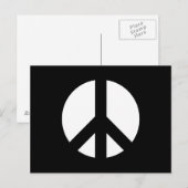 Schwarz-Weiß-Friedenszeichen Postkarte (Vorne/Hinten)