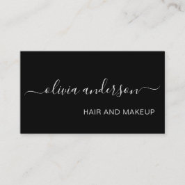 Schwarz-Weiß-Friseur Makeup-Salon Visitenkarte