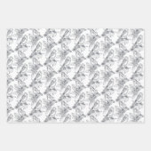 Schwarz-weiß Frohe Weihnachtsgeschenke  Geschenkpapier Set (Vorderseite 3)