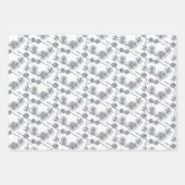 Schwarz-weiß Frohe Weihnachtsgeschenke  Geschenkpapier Set (Vorderseite)