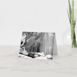 Schwarz-Weiß-Frozen-Wasserfall