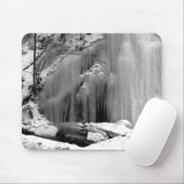Schwarz-Weiß-Frozen-Wasserfall Mousepad (Mit Mouse)
