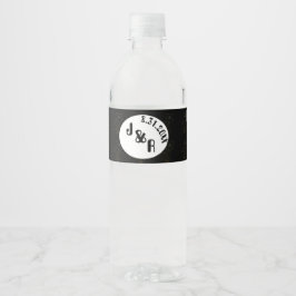 Schwarz-Weiß-Frühling Mineralwasser Flasche Wrappe Wasserflaschenetikett
