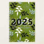 Schwarz & Weiß & Frühling über 2025 individuell an Planer (Vorderseite)