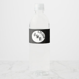 Schwarz & Weiß Frühlings-Mineralwasser-Flaschenhül Wasserflaschenetikett
