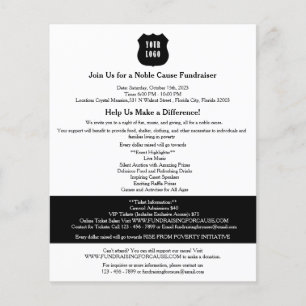 Schwarz-Weiß-Fundraiser Flyer