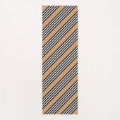 Schwarz-Weiß-Fünf-Streifen-Muster mit Bräune Yogamatte (Vorderseite)