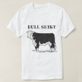 Schwarz-Weiß-Funny-Bullen-Shirt T-Shirt (Design vorne)