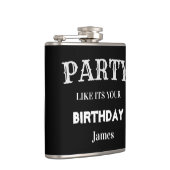 Schwarz-Weiß Funny Funny Birthday Trauzeuge Flachmann (Rechts)