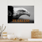 Schwarz-Weiß-Furchenfurchenflieger Poster (Küche)