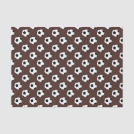 Schwarz-Weiß-Fußball-Bälle auf Braun Seidenpapier