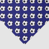 Schwarz/Weiß Fußball-Bälle, Dunkelblau Seidenpapier (Ausschnitt)