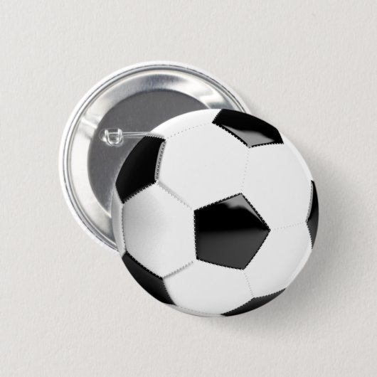 Schwarz-Weiß-Fußball Button (Vorne & Hinten)