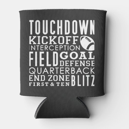 Schwarz-Weiß-Fußball Dosenkühler (Vorderseite)
