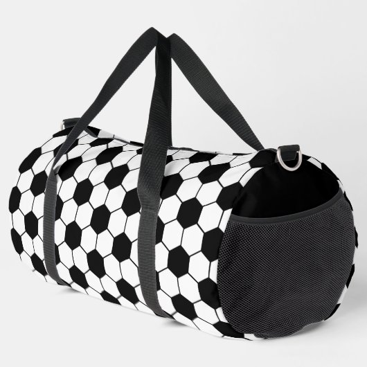 Schwarz-Weiß-Fußball Duffle Bag (Rechte Ecke)