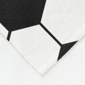 Schwarz-Weiß-Fußball Fleecedecke (Ecke)