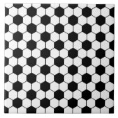 Schwarz-Weiß-Fußball Fliese (Vorderseite)