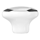 Schwarz-Weiß-Fußball/Fußball Keramikknauf (Seitenansicht)