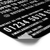 Schwarz-Weiß-Fußball, Fußball-Werbung Poster (Ecke)