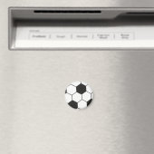 Schwarz-Weiß-Fußball-Geometrisches Muster Magnet (In Situ (Geschirrspüler))