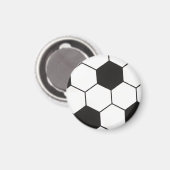 Schwarz-Weiß-Fußball-Geometrisches Muster Magnet (Vorderseite/Rückseite)