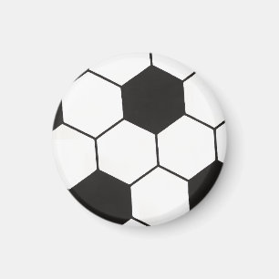 Schwarz-Weiß-Fußball-Geometrisches Muster  Magnet