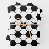 Schwarz-Weiß-Fußball Geschenkpapier Set (Beispiel)