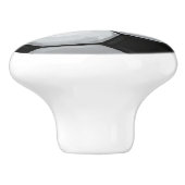 Schwarz-Weiß-Fußball Keramikknauf (Seitenansicht)