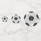 Schwarz-Weiß-Fußball Konfetti (Vorderseiten)