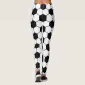 Schwarz-Weiß-Fußball Leggings (Rückseite)