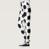 Schwarz-Weiß-Fußball Leggings (Links)