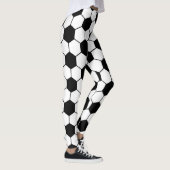 Schwarz-Weiß-Fußball Leggings (Rechts)